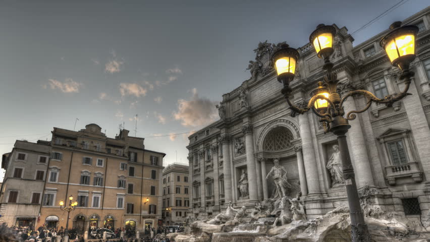 ROME, ITALY - OCTOBER 26 (Timelapse): Timelapse of Fontana Trevi on the 26th of