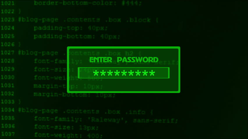 animation-of-entering-password-on-stock-footage-video-100-royalty