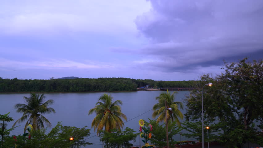 moving clouds at dawn in HD
