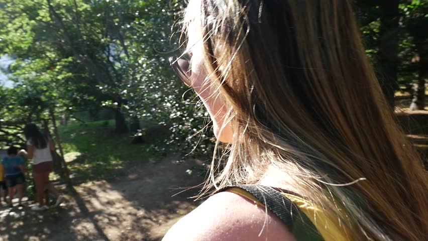 Tourist in a Garden in Ravello, Italy (in Slow Motion)