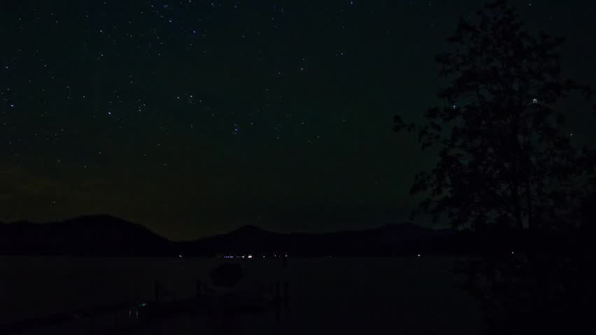 Stars Pass Over Lake Timelapse