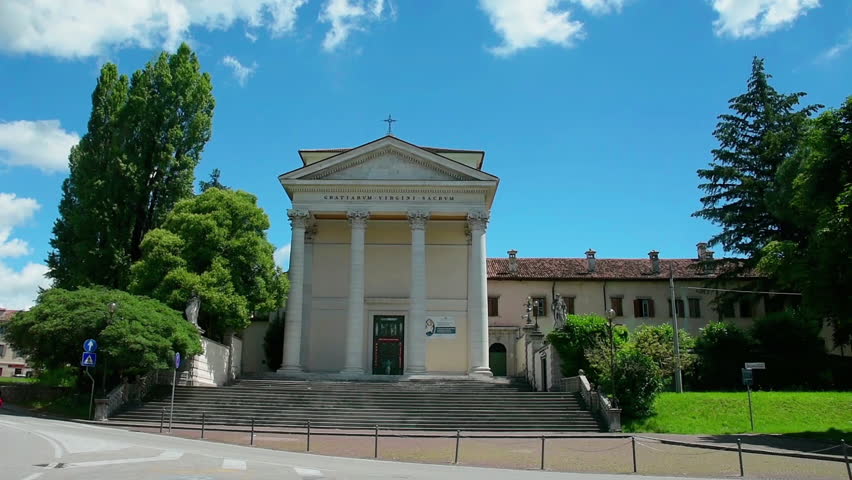 Madonna delle Grazie church from 1st May Square in Udine