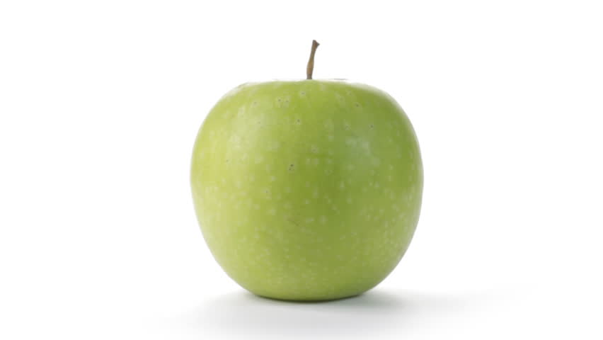 Green apple rotating