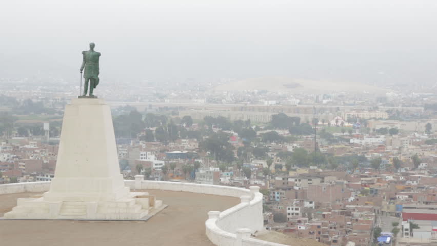 Cristo del Pacifico statue of Jesus in Lima, Peru