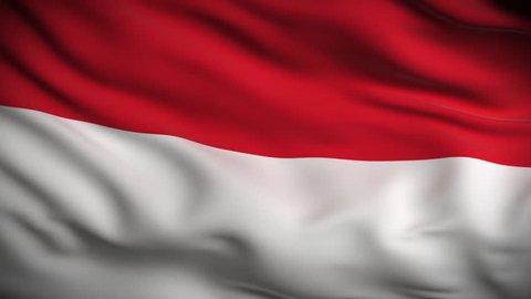 Indonesian Flag HD. Looped.