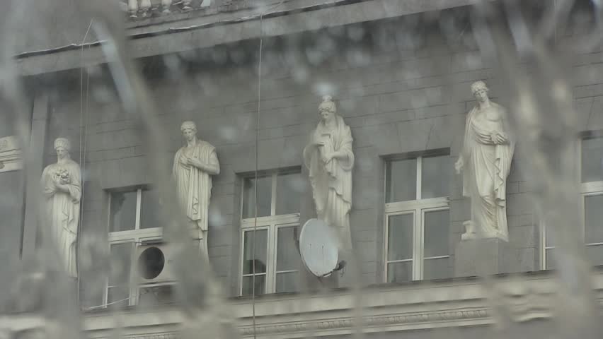 Rain On Home Window, Monument Background