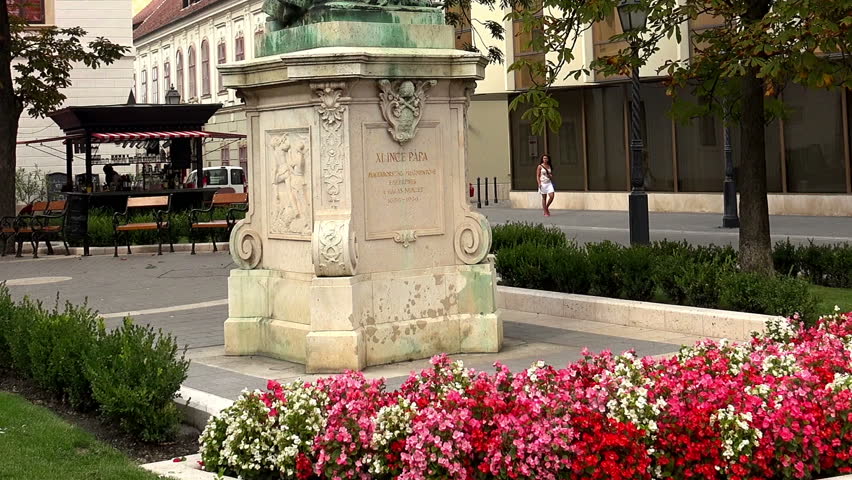 The monument, a sculpture in Budapest. Hungary.