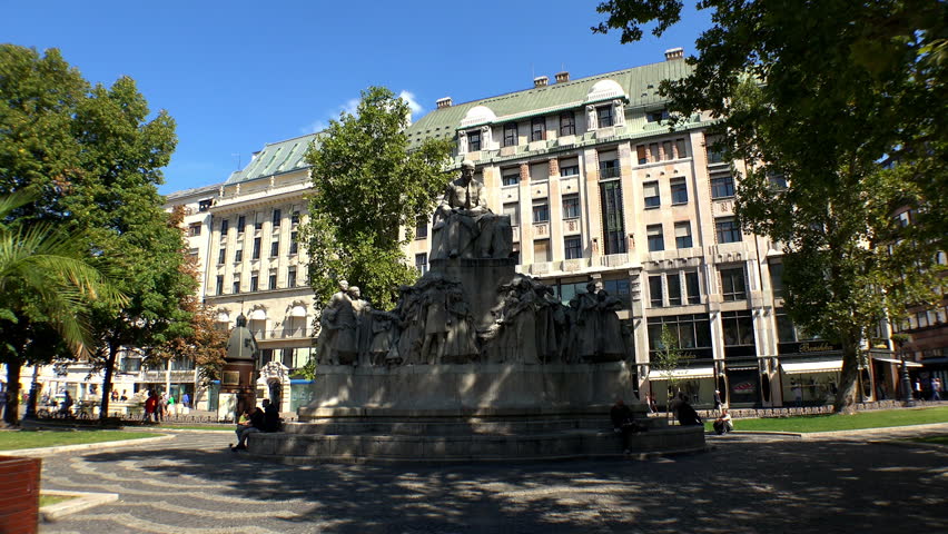 The monument, a sculpture in Budapest. Hungary.