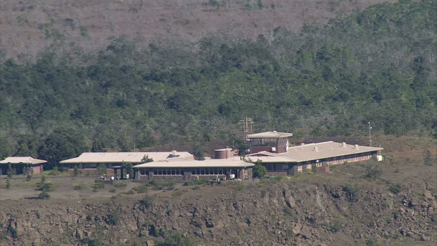 Halemaumau Crater as seen from the air, Hawaii Volcanoes National Park