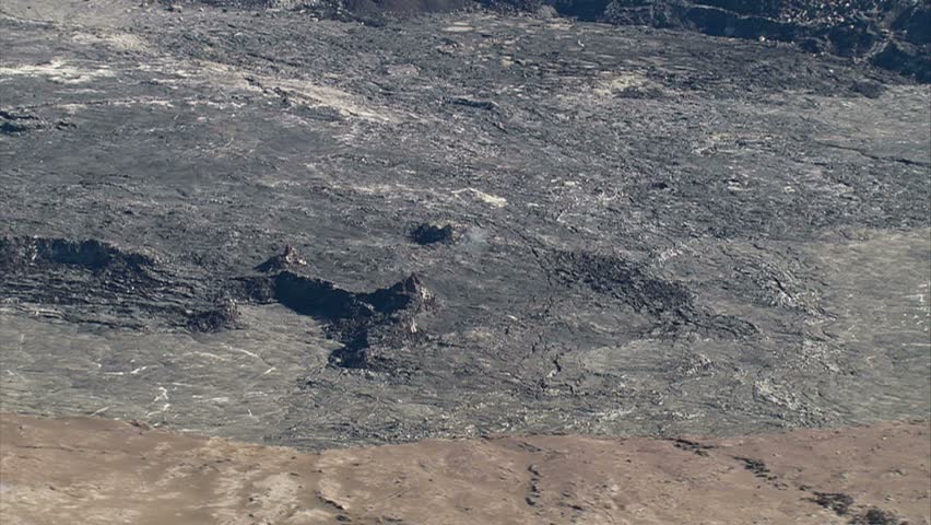 Halemaumau Crater as seen from the air, Hawaii Volcanoes National Park