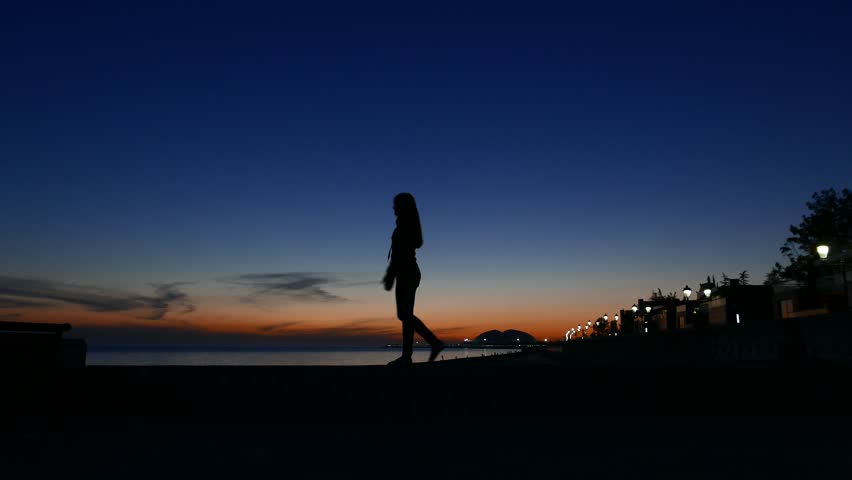 Black Girl Silhouette Walk Against Stock Footage Video (100% Royalty-free)  18242980 | Shutterstock