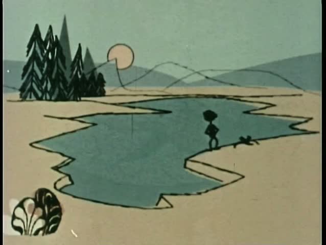 Person jumping into lake