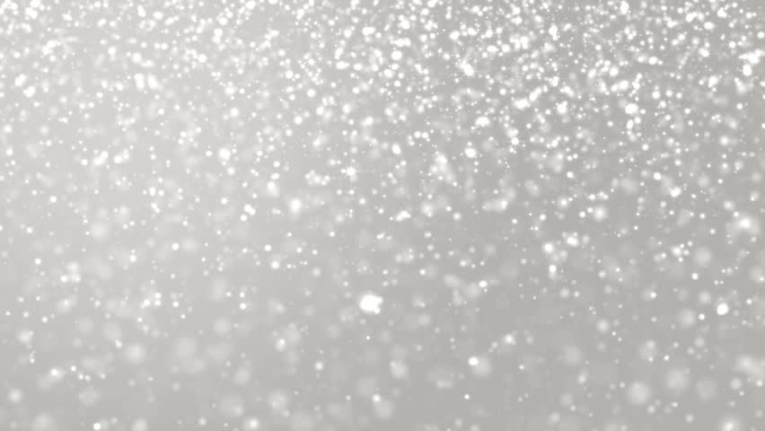 Elegant silver abstract with snowflakes. Christmas animated grey background. Background white glitter - winter theme. Seamless loop.