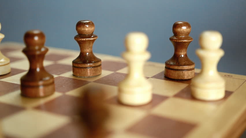 Game of chess. Pawns on the chessboard