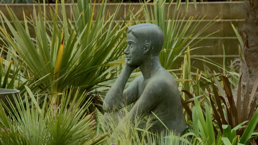 Birmingham, England - Victoria Square early morning. The Youth elements of the River artwork. The River, locally known as the Floozie in the Jacuzzi was a fountain that is now full of plants. 4K UHD