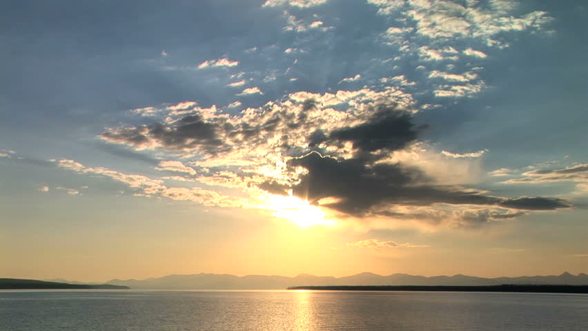 Clouds over Yellowstone Lake, Yellowstone National Park