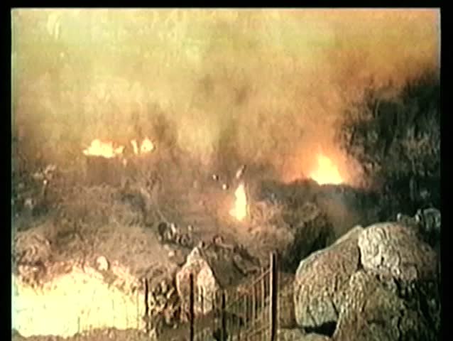Bombs exploding during battle