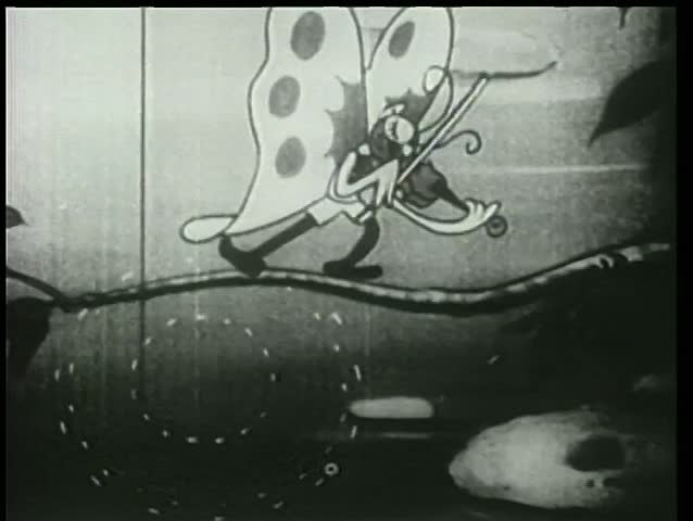 Butterfly playing violin