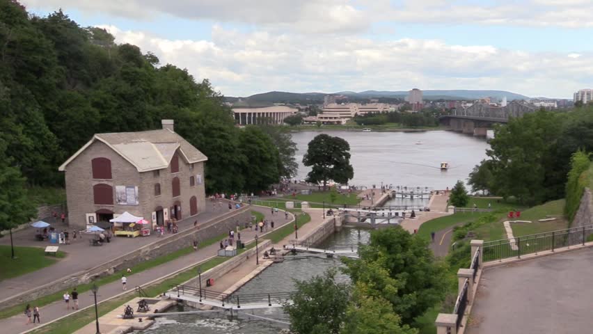 July 26, 2016 - Ottawa, Ontario - Canada - Rideau Canal Locks