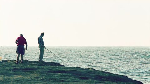 Men fishing on Australias central coast