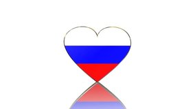 Russian flag, video animation
