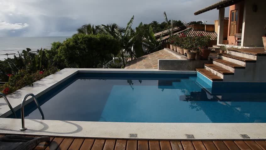 Spa swimming pool with sea view in Arraial d'Ajuda, Brazil