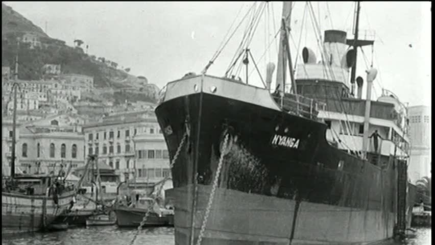 Ship docked in harbor