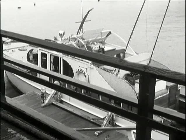 Boat docked at pier