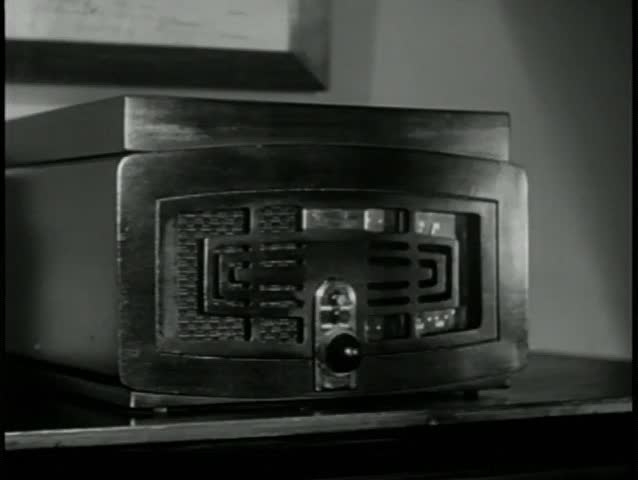 Close-up vintage radio