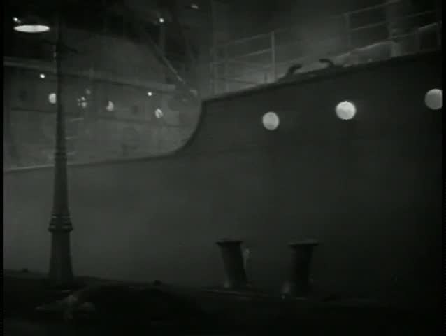 Ship pulling out of port