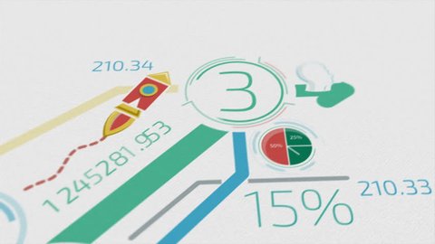 Business Background With Elements Of Infographics 4K