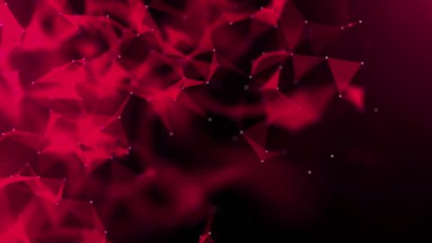 Abstract digital background with geometric particles 4K