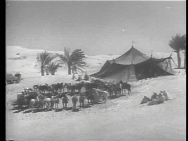 Soldiers at campsite in Morocco