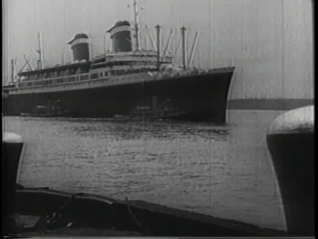 Ship arriving in port