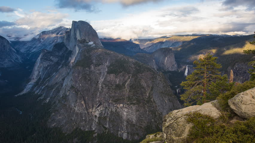 Glacier Point Sunset Timelapse in Yosemite National Park.