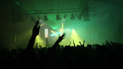 People partying at a big festival. April 9, 2011 in Groningen, Netherlands.  స్టాక్ వీడియో