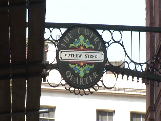 Pull out from The Cavern Quarter Sign to Wide of mathew ST (Liv001)