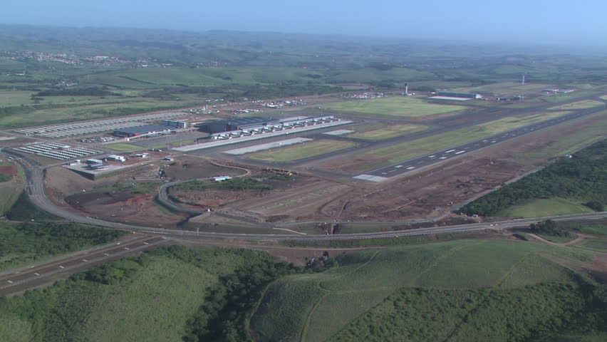 Aerial of King Shaka International Airport, Durban