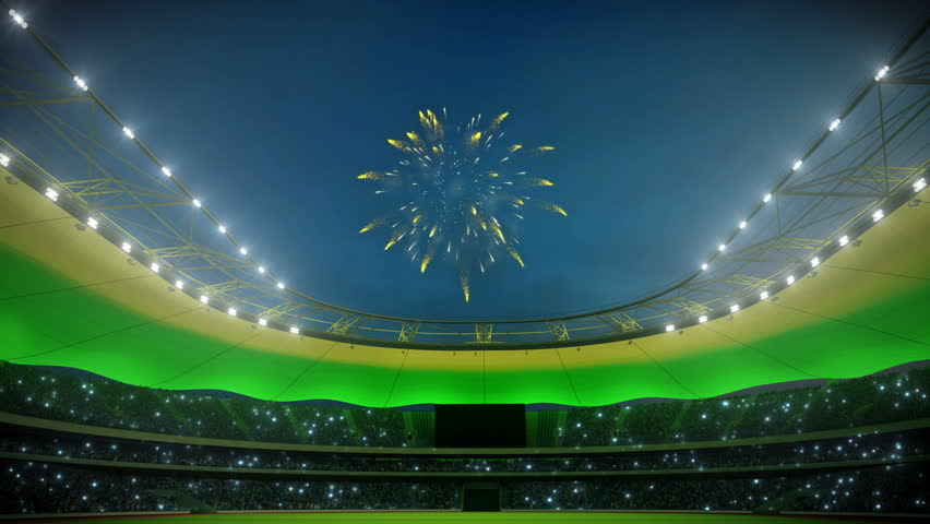 Stadium In Lights With Fireworks Stock Footage Video 100 Royalty Free 1807 Shutterstock