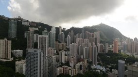 Hong Kong city timelapse HD video with clouds moving