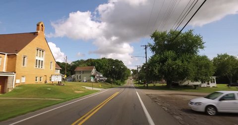 A personal perspective of driving in a typical western Pennsylvania small town or residential neighborhood.  	