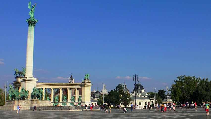 Heroes Square in Budapest. Hungary.