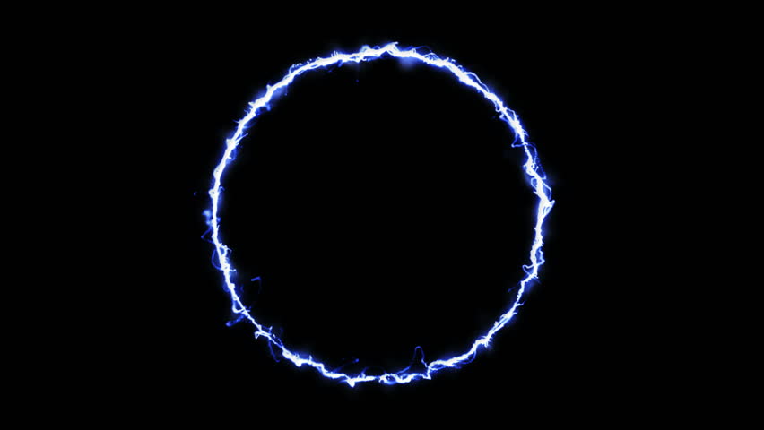 Digital Animation of Lightning Ring Stock Footage Video (100% Royalty