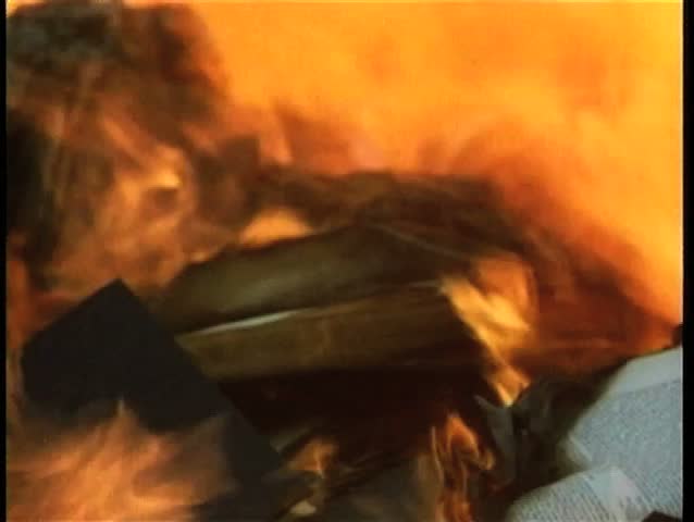 Close-up of fire blazing