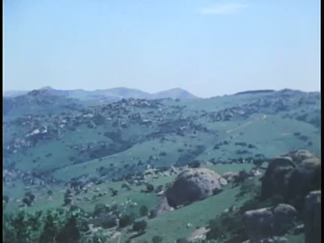 Pan view of rocky landscape