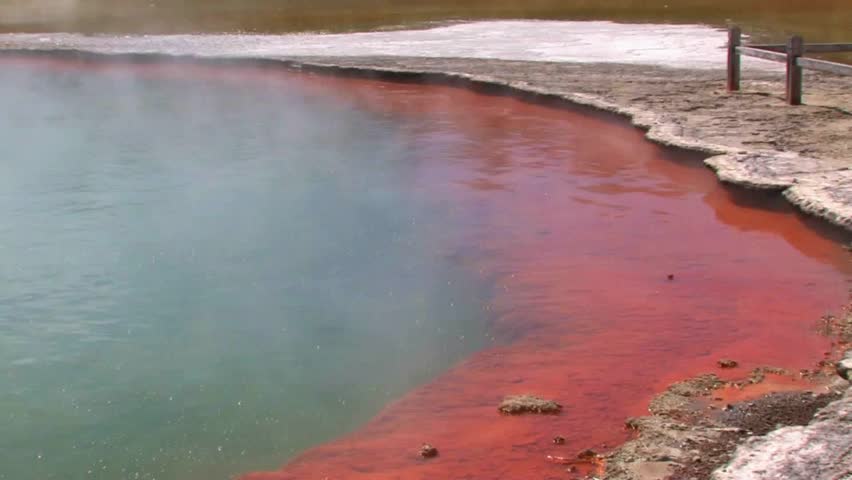 The 'Champagne Pool' is a prominent geothermal feature within the Wai-O-Tapu