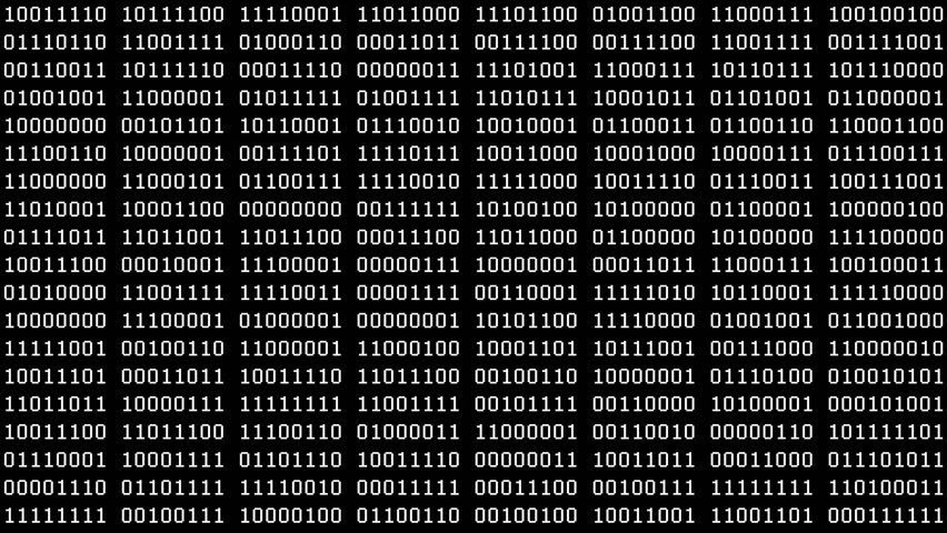 binary randomly generated numbers graphic background Stock Footage ...