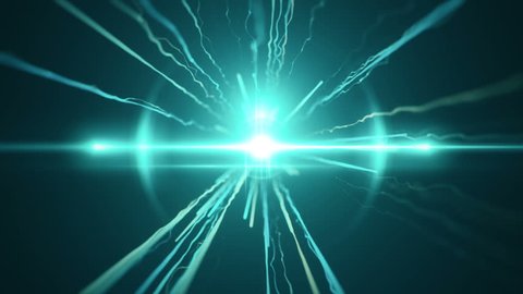 Abstract motion background with fast flying of light streaks. Animation of seamless loop.