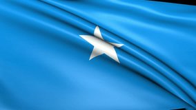 SomaliaÂ´s national flag waving in the wind - background animation for home videos, vacation movies, business presentation and DVD or Blue-ray disc menues