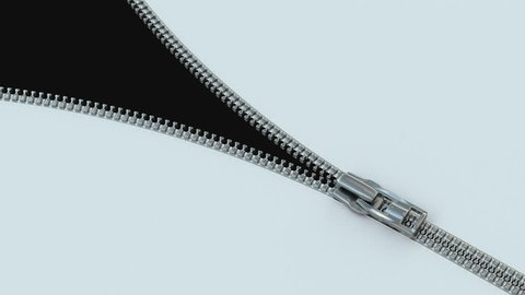 Metal zipper closes and opens.
Animation of zip fastener - video transition with mask included.